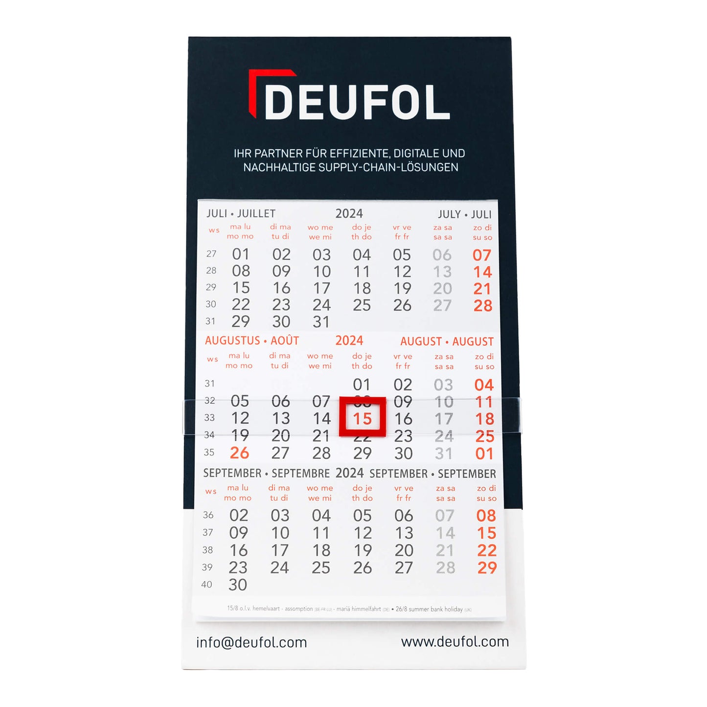 DEUFOL Tischkalender 2026 (Deutsch)