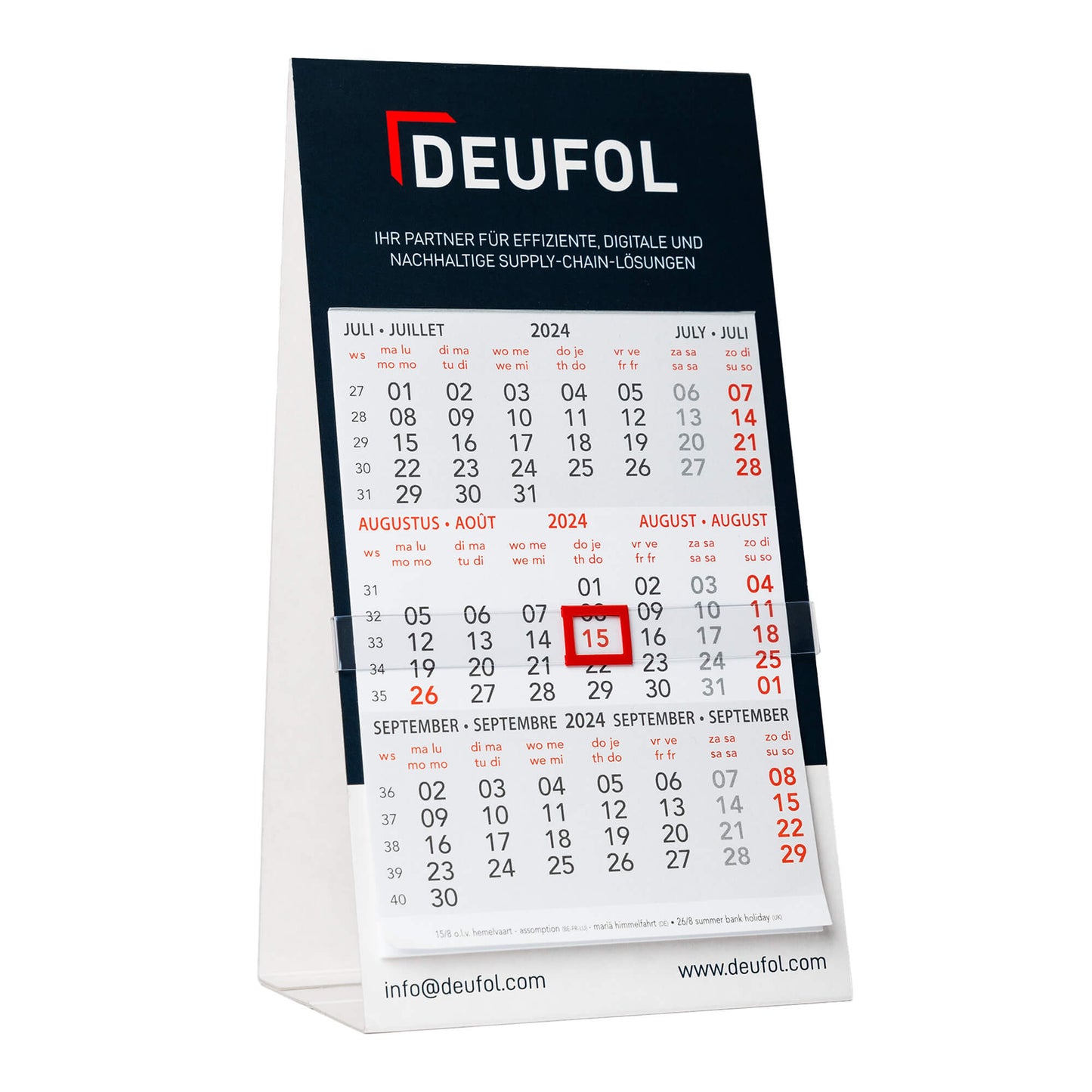 DEUFOL Tischkalender 2026 (Deutsch)